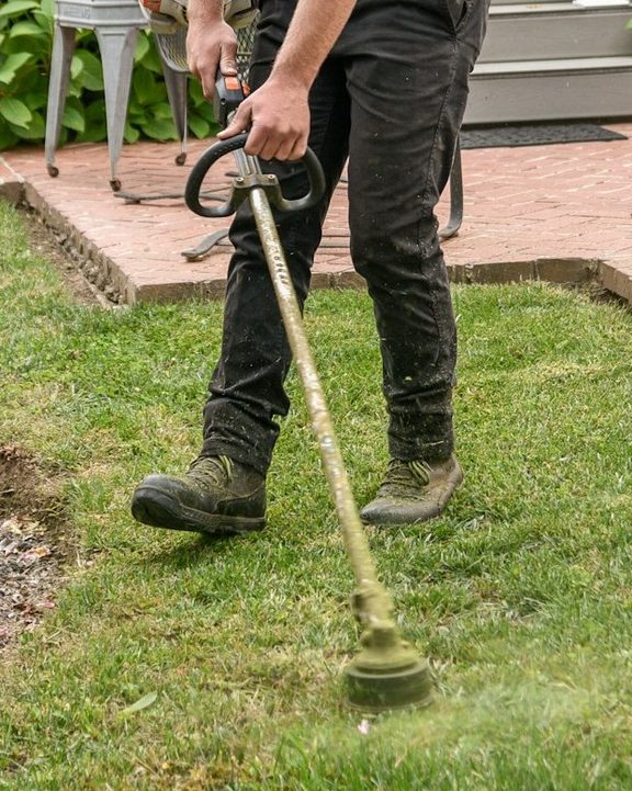 Rasenpflege mit dem Trimmer